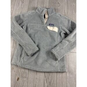 Patagonia Womens Gray Re-Tool Snap-T Fleece Pullover Jacket Small S